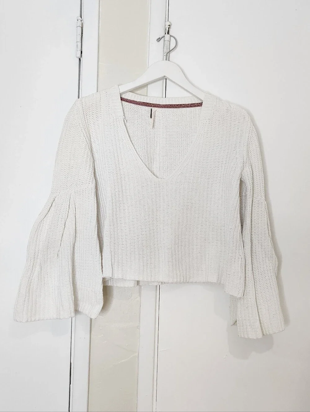 Free People White Damsel Sweater